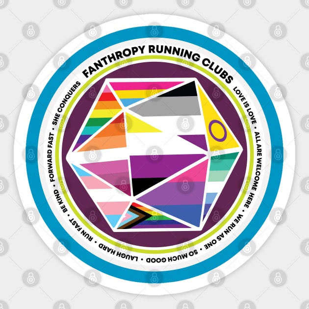 Fanthropy Roll PRIDE Sticker by Fanthropy Running Clubs